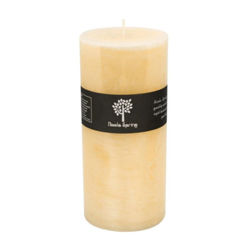 Image of Nicola Spring Round Vanilla Pillar Candle - 140 Hours - Cream