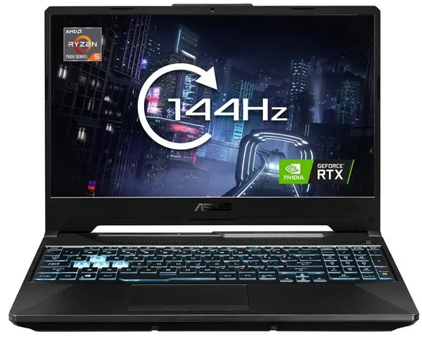 Image of ASUS TUF Gaming A15 FA506NC Laptop, AMD Ryzen 5 7535HS, 8GB RAM, 512GB SSD, 15.6" Full HD 144Hz 250nits, NVIDIA GeForce RTX 3050, Windows 11 Home