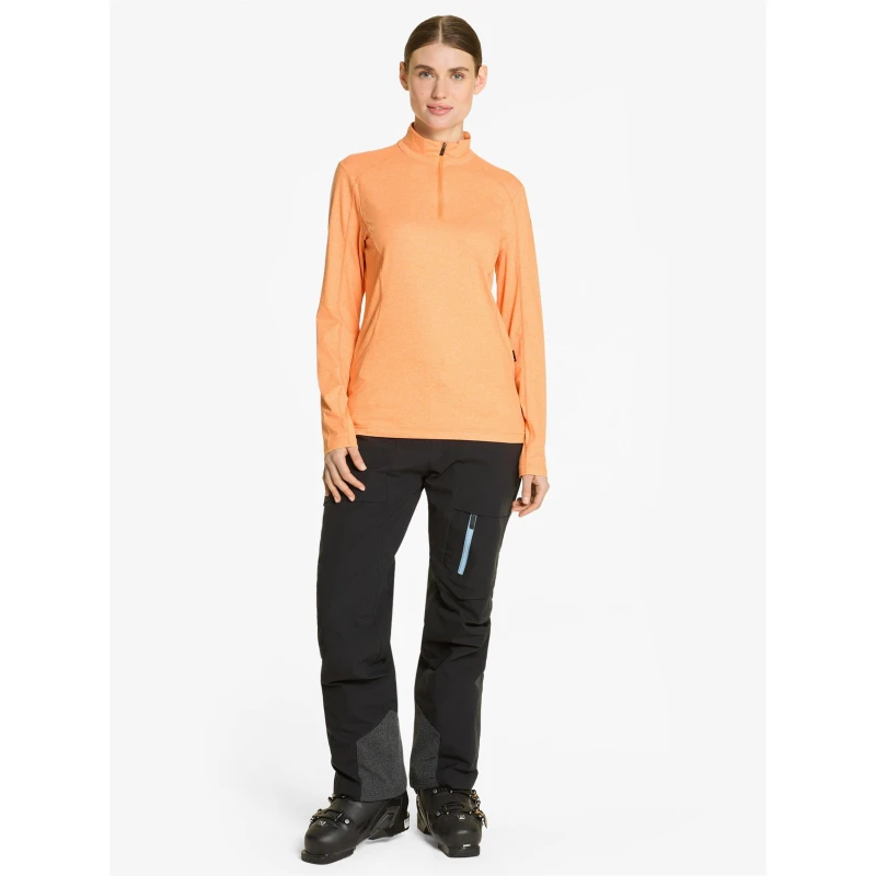 Image of Ziener Jenita Half Zip Fleece Womens - Orange Orange 8