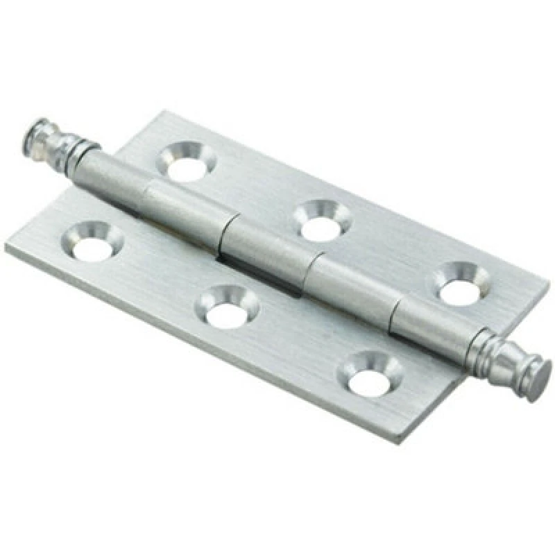 Image of Loops PAIR 64 x 35 x 2mm Finial Cabinet Hinge Satin Chrome Decorative Cupboard Multi