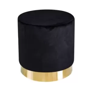 Image of LPD Lara Pouffe Black Velvet