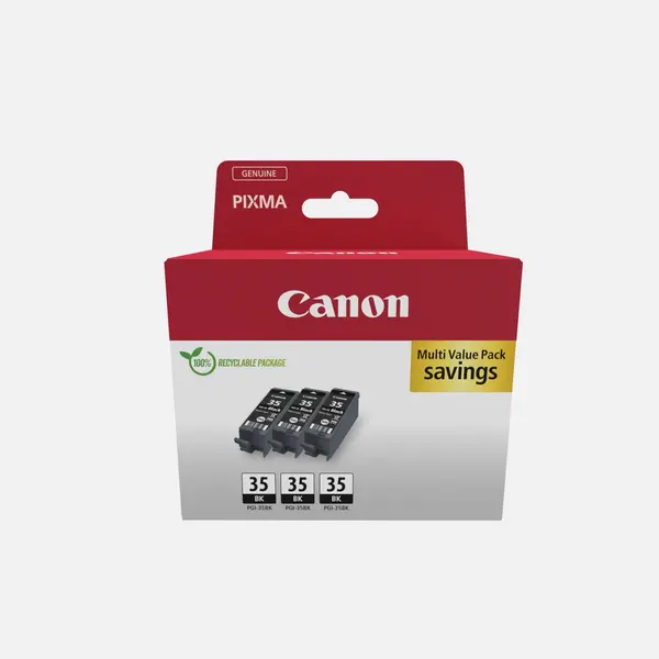 Image of Canon PGI-35BK Black Ink Cartridge (Triple Pack)