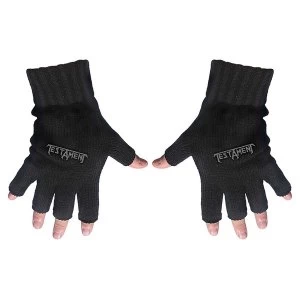 Image of Testament - Logo Fingerless Gloves - Black