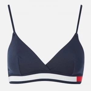 Image of Tommy Hilfiger Womens Triangle Bra - Navy Blazer - L