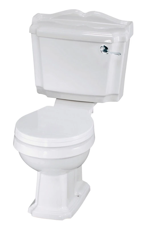 Image of Balterley Traditional Close Coupled WC Toilet Pan Cistern Seat 885 x 715 x 490mm White