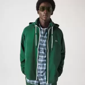 Image of Lacoste Windbreaker Zip Jacket, Green, Male, Jackets & Outerwear, BH0540-00-132