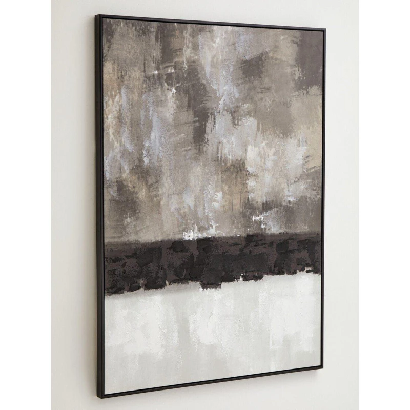 Image of Fifty Five South Astratto Monochrome Textured Canvas Wall Art Multi unisex One Size