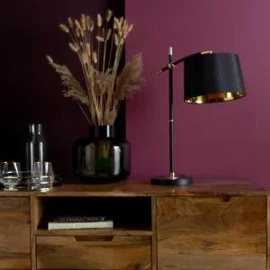 Image of Iconic Hensley Table Lamp in Black and Brass