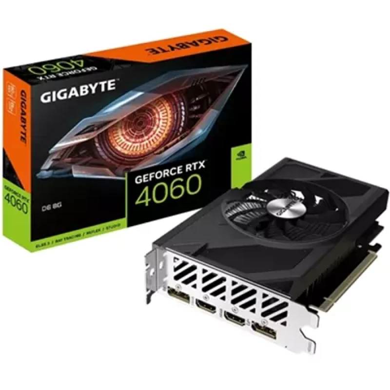 Image of Gigabyte GeForce RTX 4060 8GB Graphics Card - GV-N4060D6-8GD