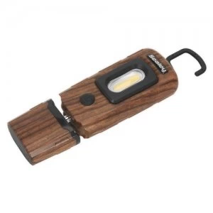 Image of Sealey Rechargeable LED 360 Inspection Lamp - Wood Effect