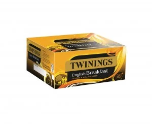 Image of Twinings English Breakfast Tea Individually Wrapped Pack of 300