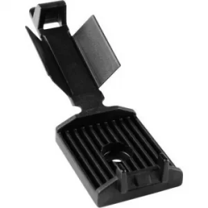 Image of HellermannTyton FKH25-HIR-BK-C1 Cable mount Screw fixing 151-16250 for ribbon cable, impact-resistant Black