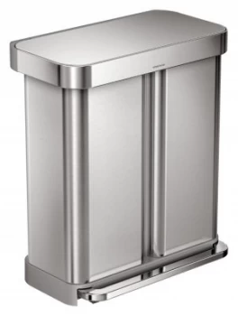 Image of simplehuman 58L Recycler Bin Stainless Steel