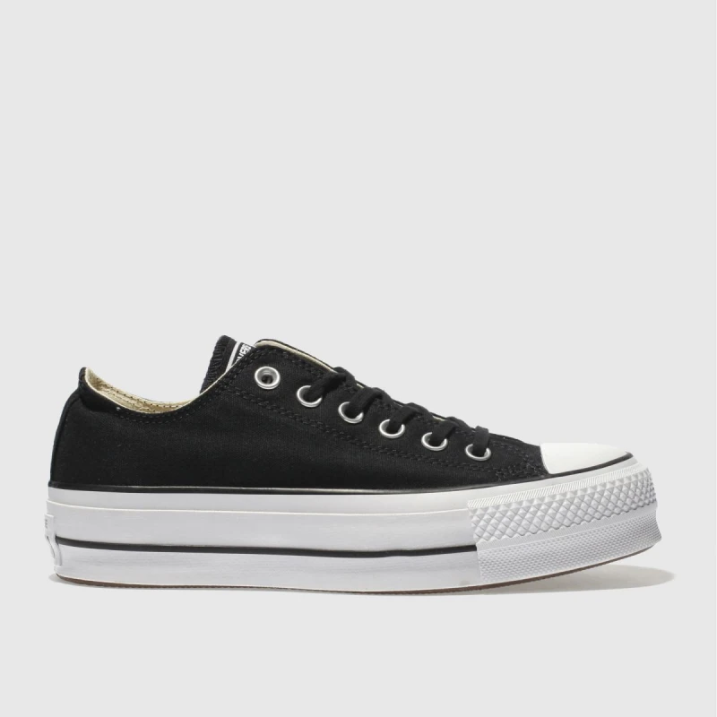 Image of Converse Chuck Taylor All Star Lift Platform Low Black White Women Black 38