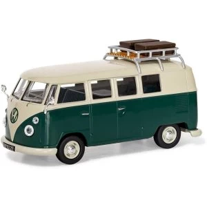 Image of Corgi Volkswagen Type 2 Devon Caravette Pearl White and Velvet Green Diecast Model