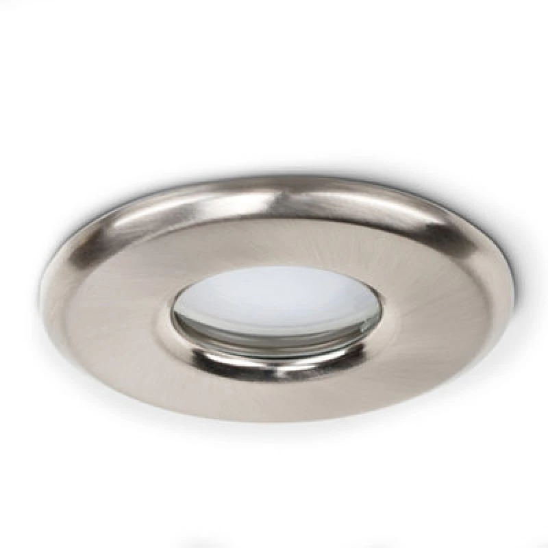 Image of ValueLights Downlight IP65 Ceiling Light Fitting 6 Pack With Warm White Bulb Silver