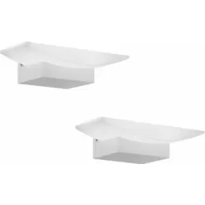 Image of Loops - 2 pack Wall Light Colour White Shade Satined Plastic Bulb LED 1x5.6W Included