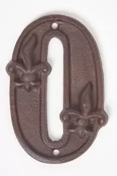Image of Cast Iron House number, 0