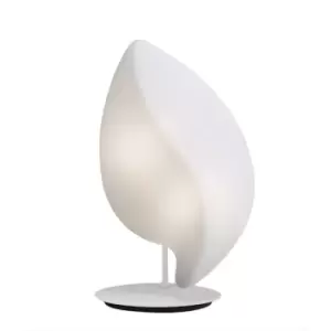 Image of Natura Table Lamp 2 Light E27 Small Outdoor IP44, Matt White/Opal White