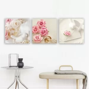 Image of P484074274 Multicolor Decorative Canvas Painting (3 Pieces)