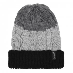 Image of Gelert Cable Knit PomPom Beanie Juniors - Black/Grey