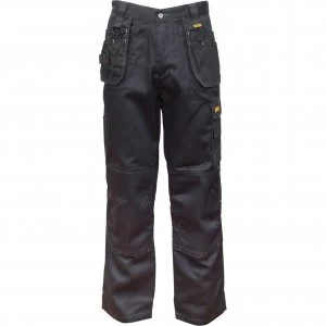 Image of DEWALT Mens Thurlston 3D Stretch Grey Trousers Black 32" 29"