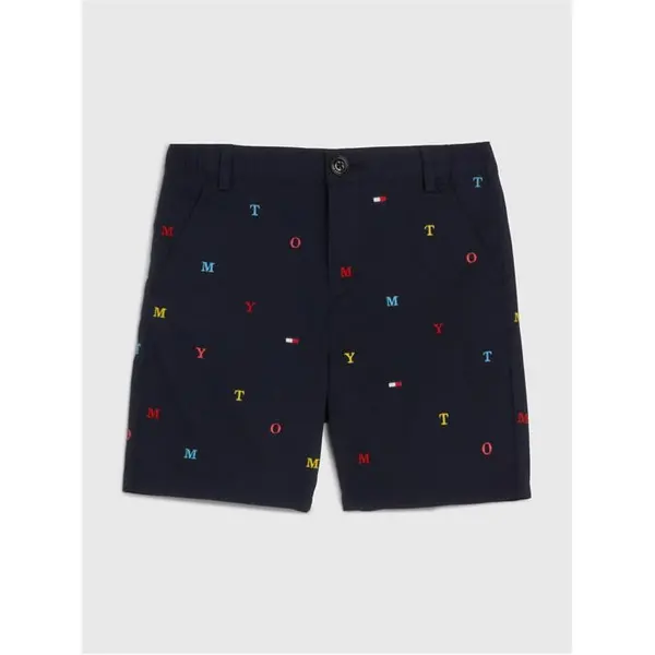 Image of Tommy Hilfiger Letter Embroidery Chino Shorts Chino Shorts 14Y Blue 47336818255