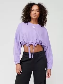 Image of adidas Sportswear Dance Sweat - Violet, Violet, Size XL, Women