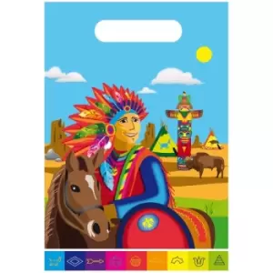 Image of Native American Party Gift Bags (Pack Of 8)