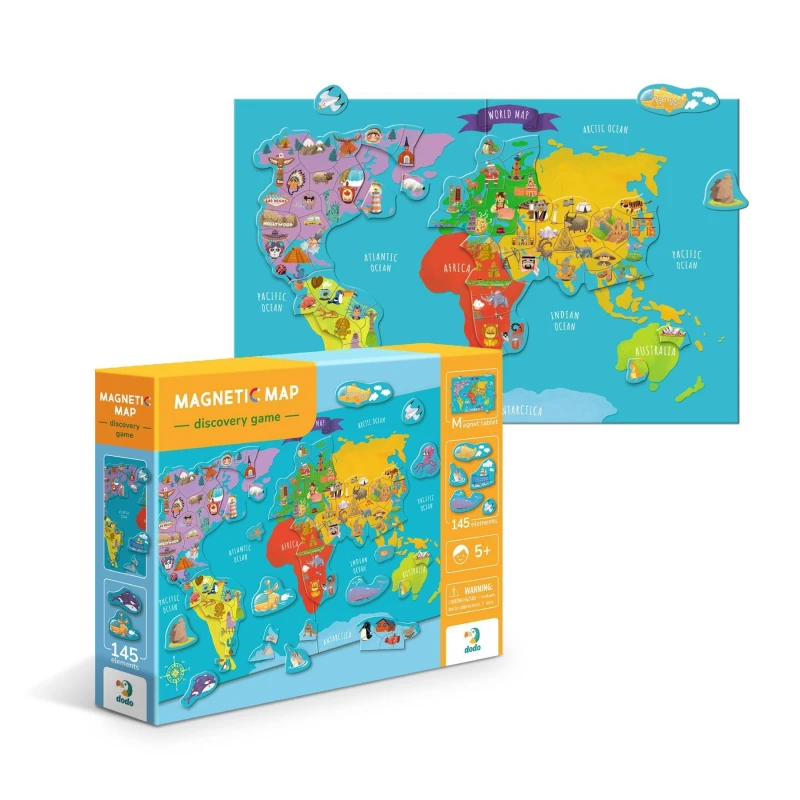 Image of DODO Magnetic Map Jigsaws One Size Multi 42967999000