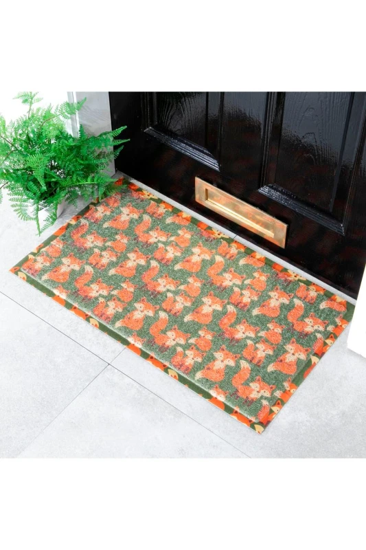 Image of Native Natural Fox Pattern Doormat (70 X 40Cm)