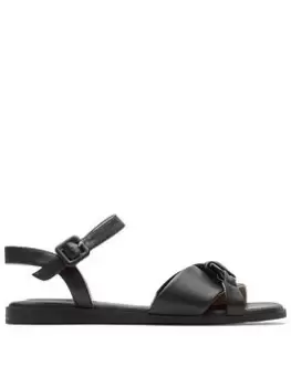 Image of Rockport Yara Knot Synthetic Sandals - Black, Size 6, Women
