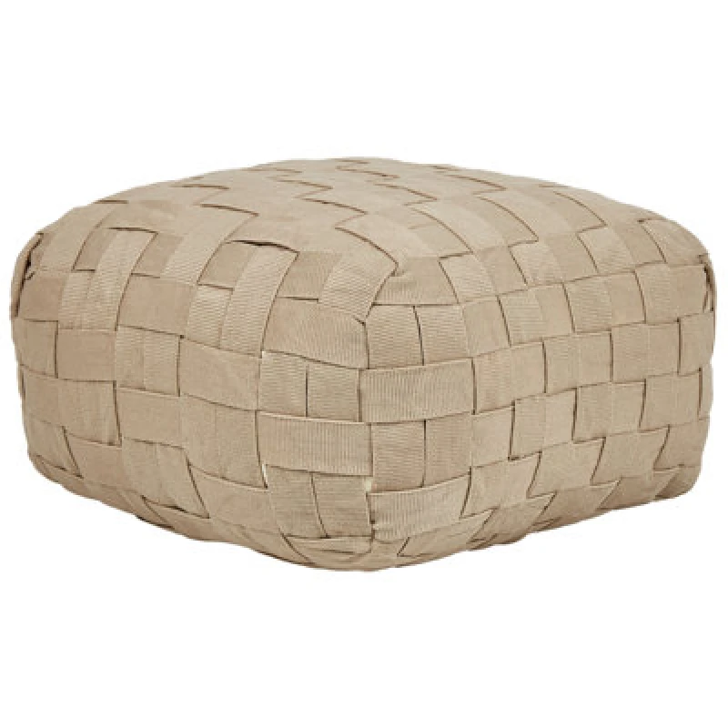 Image of Beliani Pouffe Bodla Synthetic Material Beige