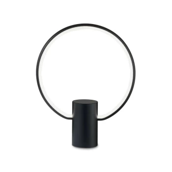 Image of Ideal Lux CERCHIO - Integrated LED Indoor Table Lamp 1 Light Black 3000K