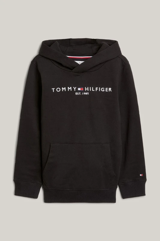 Image of Tommy Hilfiger Tommy Logo Hoodie - Black 11 - 12 Years