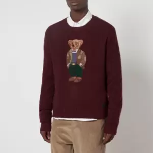 Image of Polo Ralph Lauren Mens Heritage Crew Neck Sweatshirt - CLA Wine - M