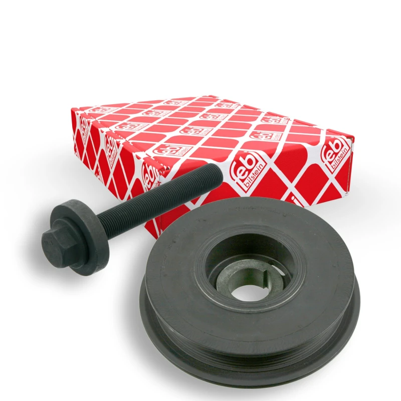 Image of FEBI BILSTEIN Crankshaft Pulley Ø: 180mm 33620 Belt Pulley, crankshaft OPEL,SAAB,VAUXHALL,Astra G CC (T98),Zafira A (T98),Vectra C Caravan (Z02)