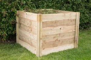 Image of Forest Garden Slot Down Compost Bin Mixed Softwood
