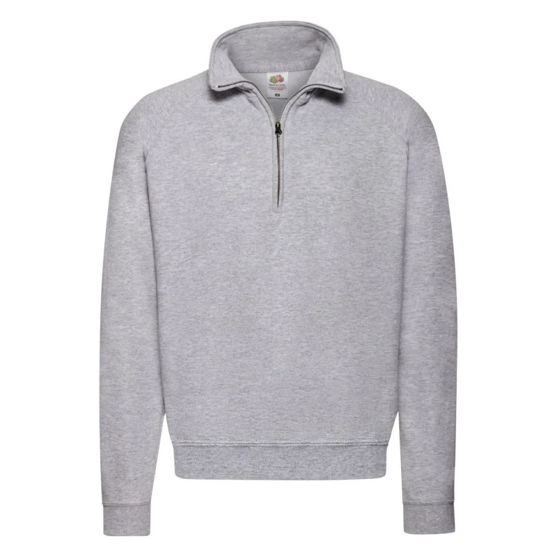 Image of Fruit Of The Loom Classic Quarter Zip Sweatshirt Grey male