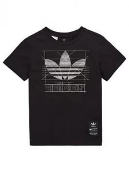 Image of Boys, adidas Originals History Tee - Black, Size 15-16 Years
