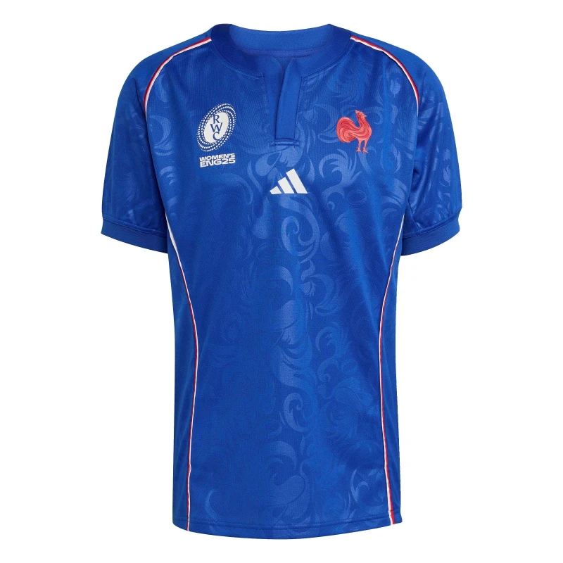 Image of adidas France Rugby World Cup Home Shirt 2025 Adults Team Ryl blue male S