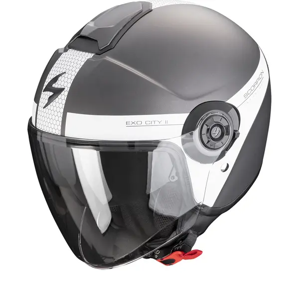 Image of Scorpion Exo-City II Short Matt Silver-White Jet Helmet L