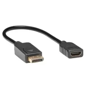 Image of Tripp Lite P136-001 DisplayPort to HDMI Video Adapter Video Converter (M/F) HDCP Black 1 ft.