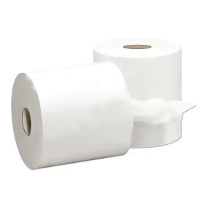 Image of 5 Star Facilities Centrefeed Tissues Refill for Jumbo Dispenser Single ply L300m x W200mm White Pack of 6
