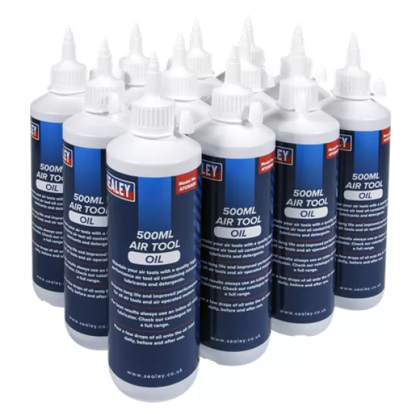 Image of Genuine SEALEY ATO/500 Air Tool Oil 500ml Pack of 12