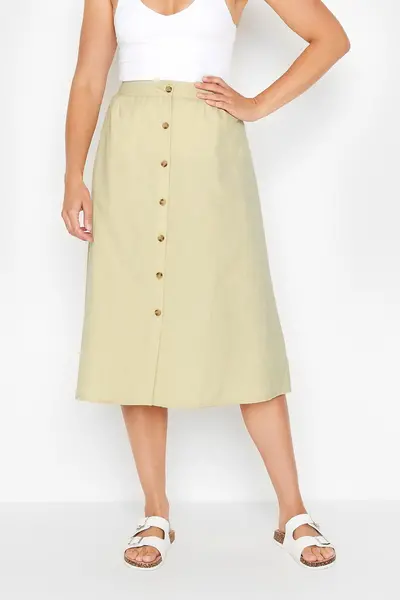 Image of Long Tall Sally Tall Midi Skirt Medium Beige