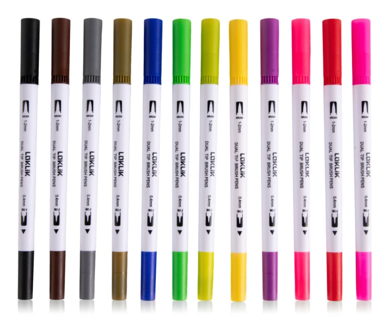 Image of LOKLiK LOKLiK SG-KZJPJ-0001-US-L-B2B marker Brush tip Assorted colours SG-KZJPJ-0001-US-L-B2B