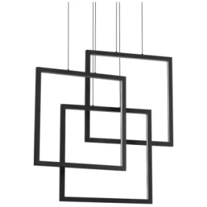 Image of Ideal Lux LED Decorative Integrated Pendant Light Black, 83000K