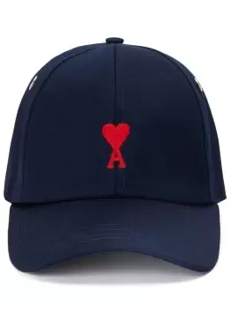 Image of AMI PARIS Red ADC Embroidery Cap Nautic Blue