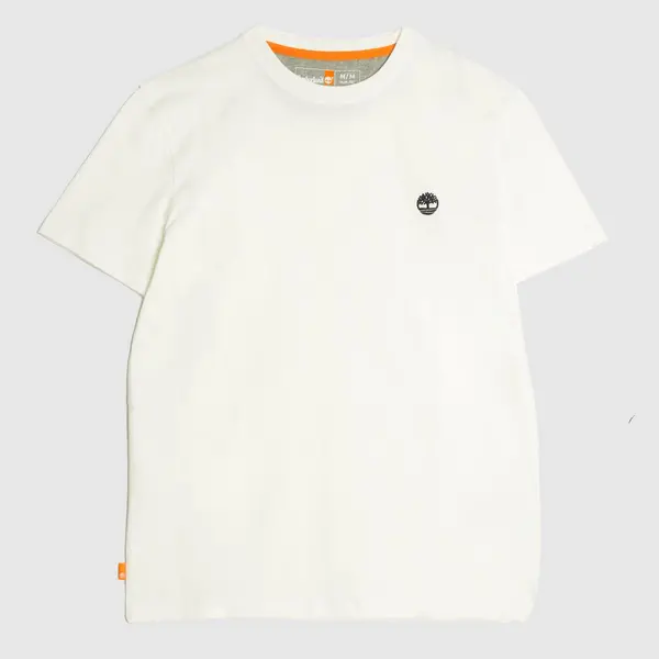 Image of Timberland dunstan river crew t-shirt in white & Black White/Black Med